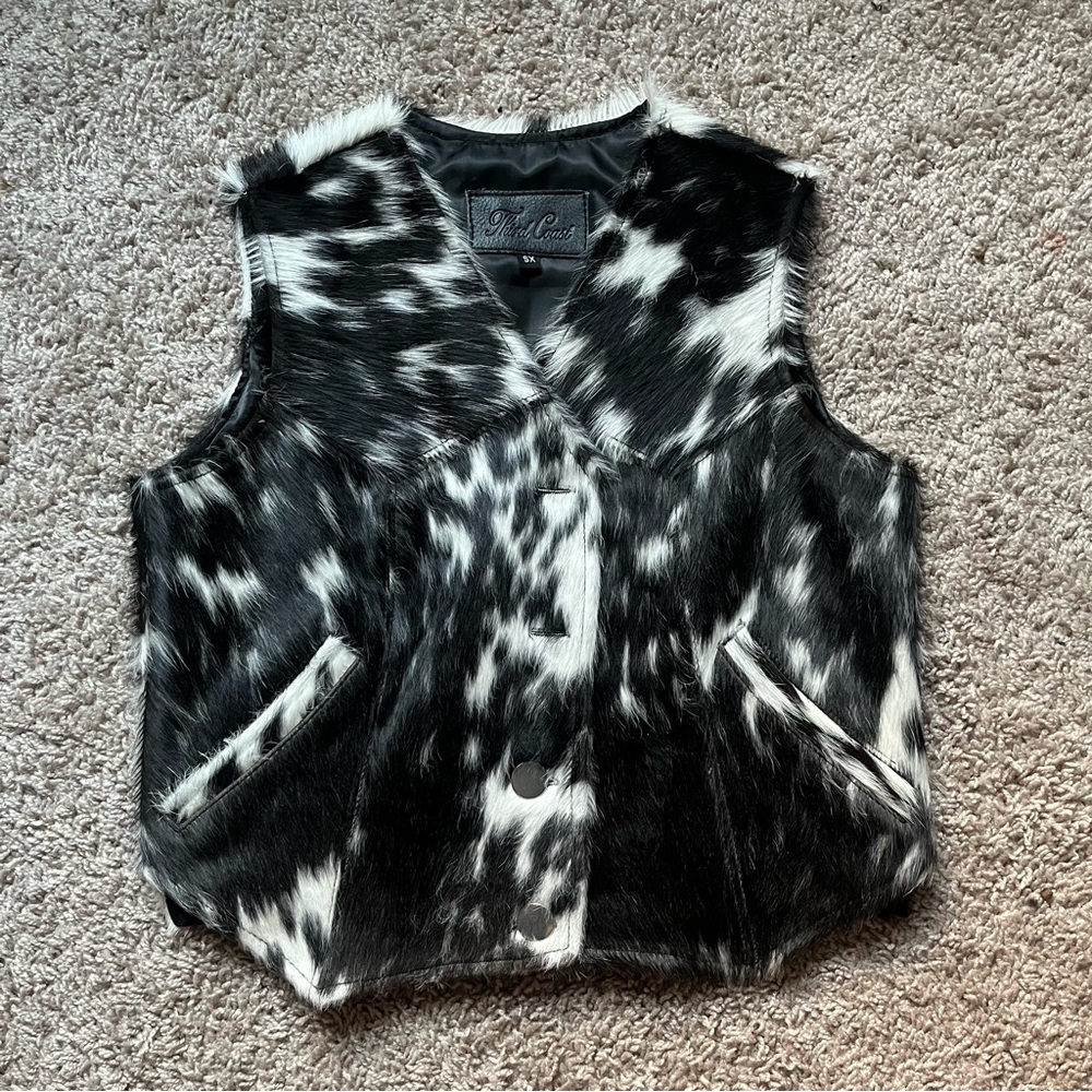 ladies cowhide vest